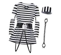 Oxxggkao Costume da ladro leggero e resistente alle pieghe, costume e accessorio per cosplay, comodo e lungo, elegante costume da rapinatore per cosplay da donna con cintura regolabile