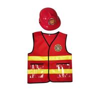 Oxxggkao Costume da pompiere Brigata Gioco di ruolo Set con caschi giocattolo per Halloween Costume da pompiere Bambini Costume da pompiere Gioco di ruolo Set Pompiere