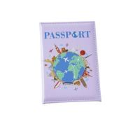 Oxxggkao Custodie per passaporti in pelle PU Stampa a colori Custodie per passaporti globali Accessori da viaggio per carte di credito per adulti Copertura per passaporto in pelle PU Custodia per
