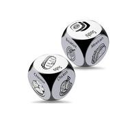 Oxxggkao Dadi decisionali in acciaio inox per scelte casuali di pasto, divertente gioco per feste, regalo anniversario, San Valentino, San Valentino