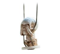 Oxxggkao Decorazione per console centrale per auto Carino Swing Skeleton Figurine Vista posteriore Divertente Decorazione Ornamento Auto Interno Cruscotto Accessorio Retrovisore Ornamento Regolabile