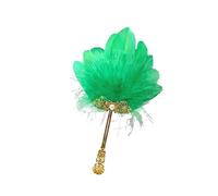 Oxxggkao Delicato piccolo ventilatore piumato palmare con manico dorato per danza pratica teatro e servizi fotografici alla moda accessori ventilatore da palco