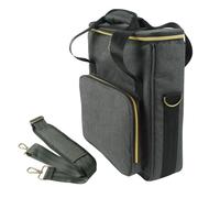 Oxxggkao Durability - Borsa portaoggetti per dischi, antiscivolo, spessa, imbottita, tasca interna esterna con coperchio, manici in vinile, con tracolla