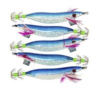 Oxxggkao Esca per Calamari Luminosi per Calamari Artificiali Esche da Jigging per Pesca in Mare Seppie Caccia Notturna Esche da Pesca Luminose e Luminose