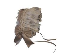 Oxxggkao Fascia per capelli regolabile da donna in pizzo increspato e fiocco copricapo confortevole fascia per capelli accessorio per feste in costume a tema copricapo, Misura unica, come descritto