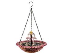 Oxxggkao Fontana da appendere a cascata per uccelli a fontana con effetto cascata, per cortile e giardino, mangiatoia decorativa per vasca da bagno