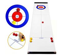 Oxxggkao Gioco Curling da Tavolo e Divertimento per Tutta la Famiglia Giochi da Tavolo Shuffleboard Pucks Regali per Bambini e Adulti Set da Bowling in Miniatura per riporre Oggetti compatti