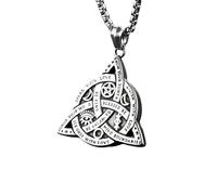 Oxxggkao Gioielli da donna alla moda Trinitys nodo ciondolo regolabile tripla dea Triquetra collana catena clavicola gioielli simbolici, One Size, come descritto, come descritto