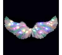 Oxxggkao Gonna a tutù con fascia luminosa a forma di ala d'angelo, per bambini, per feste di Halloween, cosplay, accessori per costume da angelo, per bambini, adulti, uomini e donne