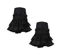 Oxxggkao Gotico Retro Nero Manica Staccabile Polsini Finti Multi Strato Pizzo Patchwo Guanti Invernali Per Uomo Donna Signore Guanti Invernali Bambini Ragazze Piccolo Termico Impermeabile
