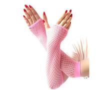 Oxxggkao Guanti lunghi lunghi punk comodi guanti elasticizzati rete da pesca maglie elastiche per la pesca e la presa antiscivolo del cantiere