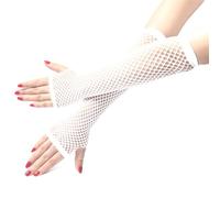 Oxxggkao Guanti lunghi lunghi punk comodi guanti elasticizzati rete da pesca maglie elastiche per la pesca e la presa antiscivolo del cantiere