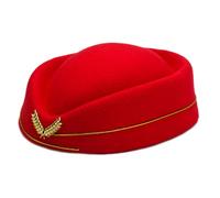 Oxxggkao Hostess Hat Air Hostess Cappelli per feste Formali Uniforme Cappelli Accessorio Donna Festa Cosplay Hostess Cappello Nero