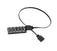 Oxxggkao Hub per ventole da 1 a 5/8 Porte con Cavo indirizzabile a 3 Pin da 5 V Perfetta integrazione ventole LED e dissipatori CPU: Perfetto per Giocatori e modder Cavo hub per ventole
