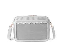 Oxxggkao Ita Bag Donne Trasparente Messenger Bag Ragazze JK Dolce Spalla Giapponese Ragazze Borse E Borse Ita, bianco, One Size