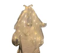 Oxxggkao Le corone del velo hanno condotto il velo da sposa si illuminano per le cattedrali nuziali per la festa di addio al nubilato della sposa