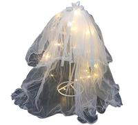 Oxxggkao Le corone del velo hanno condotto il velo da sposa si illuminano per le cattedrali nuziali per la festa di addio al nubilato della sposa