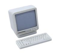 Oxxggkao Miniatura tradizionale per piccoli computer 1: 12/1: 18 scelte di dimensioni ideali per mostre spaziali compatte Modello di computer desktop retrò
