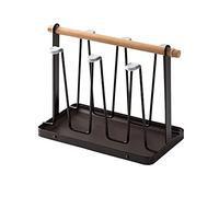Oxxggkao Nordic Iron Cup Drying Rack Metallo Mug Stand Mensola con Vassoio e Manico in Legno Cucina Casa Bottiglia di Vino Bicchiere Organizer Porta Tazza