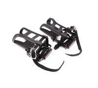 Oxxggkao Pedali per bici in lega di alluminio con clip e cinghia per esercizi e biciclette all'aperto, facili da usare, con clip per dita e cinghia