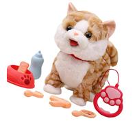 Oxxggkao Peluche musicale interattivo con 8 canzoni automatiche e azione leccata, include 6 accessori per l'alimentazione dei bambini, giocattolo educativo di peluche