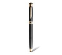 Oxxggkao Penna stilografica in metallo con pennino F a pistone assorbitore con custodia calligrafia per donne d'affari uomo viaggio set ricariche bottiglie