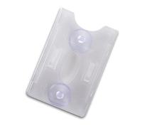 Oxxggkao Piccola custodia per carte con forte base a ventosa per un rapido accesso ai pass di parcheggio nel parabrezza dell'auto universale per riporre carte di credito