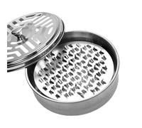 Oxxggkao Portaincenso per zanzare e profumi, scatola rotonda a spirale, con coperchio, compatto, bruciatori antivento