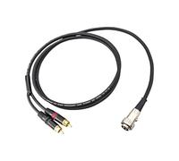 Oxxggkao Premium 4Pin DIN a 2RCA Phono Cavo Intrecciato Design Home Theater