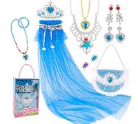 Oxxggkao PrincipessMantello Vestire Principessa Mantello Fata Bacchetta Gioielli Costume Ragazza Festa di Compleanno Dress Up