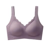 Oxxggkao Reggiseni push up da donna copertura completa nessuno ferretto comfort bralette traspirante per tutti i giorni reggiseno sportivo reggiseno a copertura completa, Caff, XL