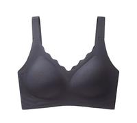 Oxxggkao Reggiseni push up da donna copertura completa nessuno ferretto comfort bralette traspirante per tutti i giorni reggiseno sportivo reggiseno a copertura completa, Nero , XL