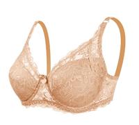 Oxxggkao Reggiseno da donna in pizzo, senza imbottitura, senza ferretto, sfoderato, copertura completa, taglie forti, bralette in pizzo, lingerie per tutti i giorni, senza imbottitura, con coppe con