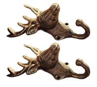 Oxxggkao Set 2 ciondoli, robusto gancio in ferro per cervo, accessorio portatile per appendere decorazioni in stili eleganti, per uso quotidiano, per organizzatori ingressi