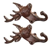 Oxxggkao Set 2 ciondoli, robusto gancio in ferro per cervo, accessorio portatile per appendere decorazioni in stili eleganti, per uso quotidiano, per organizzatori ingressi