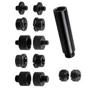 Oxxggkao Set di 13 adattatori per microfono multiuso in metallo, accessori per apparecchiature audio, ideali per studi domestici ed eventi dal vivo, set di supporti per microfono