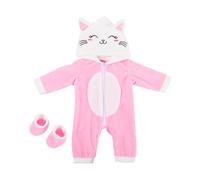 Oxxggkao Set di abbigliamento invernale in peluche per bambole da 45,7 cm, morbidi e caldi, a tema panda, elefante, gattino, set di abbigliamento invernale per bambini