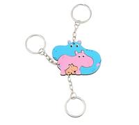 Oxxggkao Set di portachiavi a forma di famiglia di animali, set di portachiavi alla moda, adatto per matrimoni, compleanni, regali di Natale