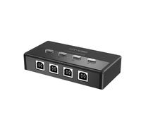 Oxxggkao Simultaneo 4 PC Stampante Connettore USB 2.0 Trasmissione Rapida Condensato Metallo ABS Costruzione LED Condizione di Lavoro Monitor Condiviso USB Stampante Connettore