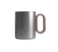 Oxxggkao Tazza da viaggio antiruggine 304 antiruggine con impugnatura in legno caldo Drinkware per cucina ufficio uso quotidiano ergonomico manico in quercia tazza da caffè