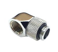 Oxxggkao Testa piatta Raffreddamento ad acqua Rotabile 90 Gradi Gomito Adattatori Costruzione in metallo Risparmio di spazio per sistemi PC Appartamenti Raccordo di raffreddamento ad acqua