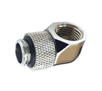 Oxxggkao Testa piatta Raffreddamento ad acqua Rotabile 90 Gradi Gomito Adattatori Costruzione in metallo Risparmio di spazio per sistemi PC Appartamenti Raccordo di raffreddamento ad acqua