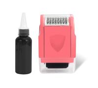 Oxxggkao Timbro a rullo per furto di privacy, con coperchio trasparente, per indirizzi postali, protezione della privacy, con copertura per informazioni segrete