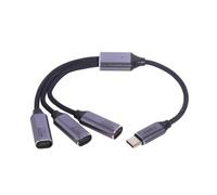 Oxxggkao USB C 3 Porte Splitter Tipo C Adattatore per Porte Multiple per Laptop, Telefono, Disco U, Tastiera, Stampante, trasferimento Dati e Ricarica USB per Telefono