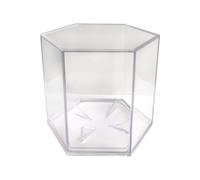 Oxxggkao Vetrina trasparente da baseball in acrilico esagonale per baseballs supporto da baseball protezione per display da baseball facile da usare scatola da baseball impermeabile acrilica