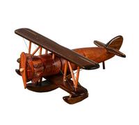 Oxxggkao Wooded Vintage Aircraft Decoration Home Creative Desktop Air Plane Model Ornamento decorativo Legno Fatto a mano Casa Creativo Desktop Retro Aerei Decorazioni