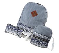 Oxxggkao Zaini per ragazze per la scuola con borsa a tracolla astuccio per matite belle borse per libri borsa da scuola borse da viaggio zaino per donne zaini per ragazza, grigio, Bellezza di massa