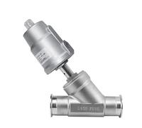 OXXNWJTIM Valvola a sede angolare pneumatica a Installazione Rapida DN50 in Acciaio Inossidabile Valvola a sede normalmente Chiusa Guarnizione in PTFE(Open-Double Acting)