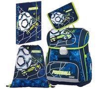 OXY BAG Set per la scuola di alta qualità, set da 4 pezzi, ergonomico, astuccio sportivo e astuccio con scatola portadocumenti A4, ideale per 1° e 2° classe, sicuro, confortevole e riflettente,