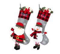 OXYEFEI Calze Natalizie Personalizzate con Nome Calze Ricamato di Natalizie da Appendere Calza Befana Idea Regalo per La Decorazione della Festa Natalizia del Caminetto (Stile 5)